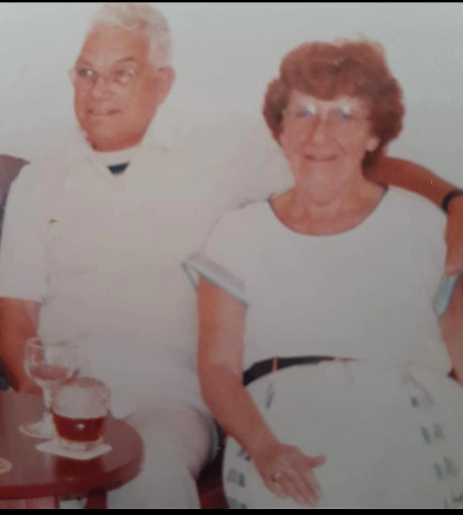 Charlie Hutchison and his wife Patricia in Spain.