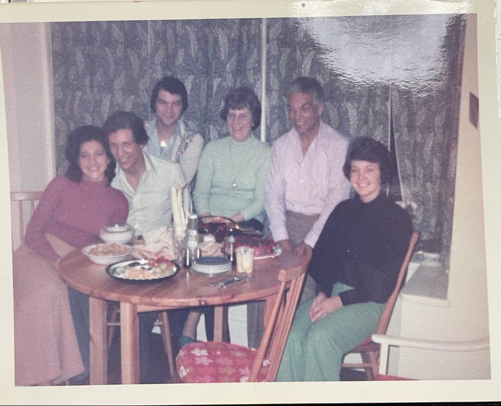 Charlie Hutchison with relatives in Dorset during the late 1960s.
