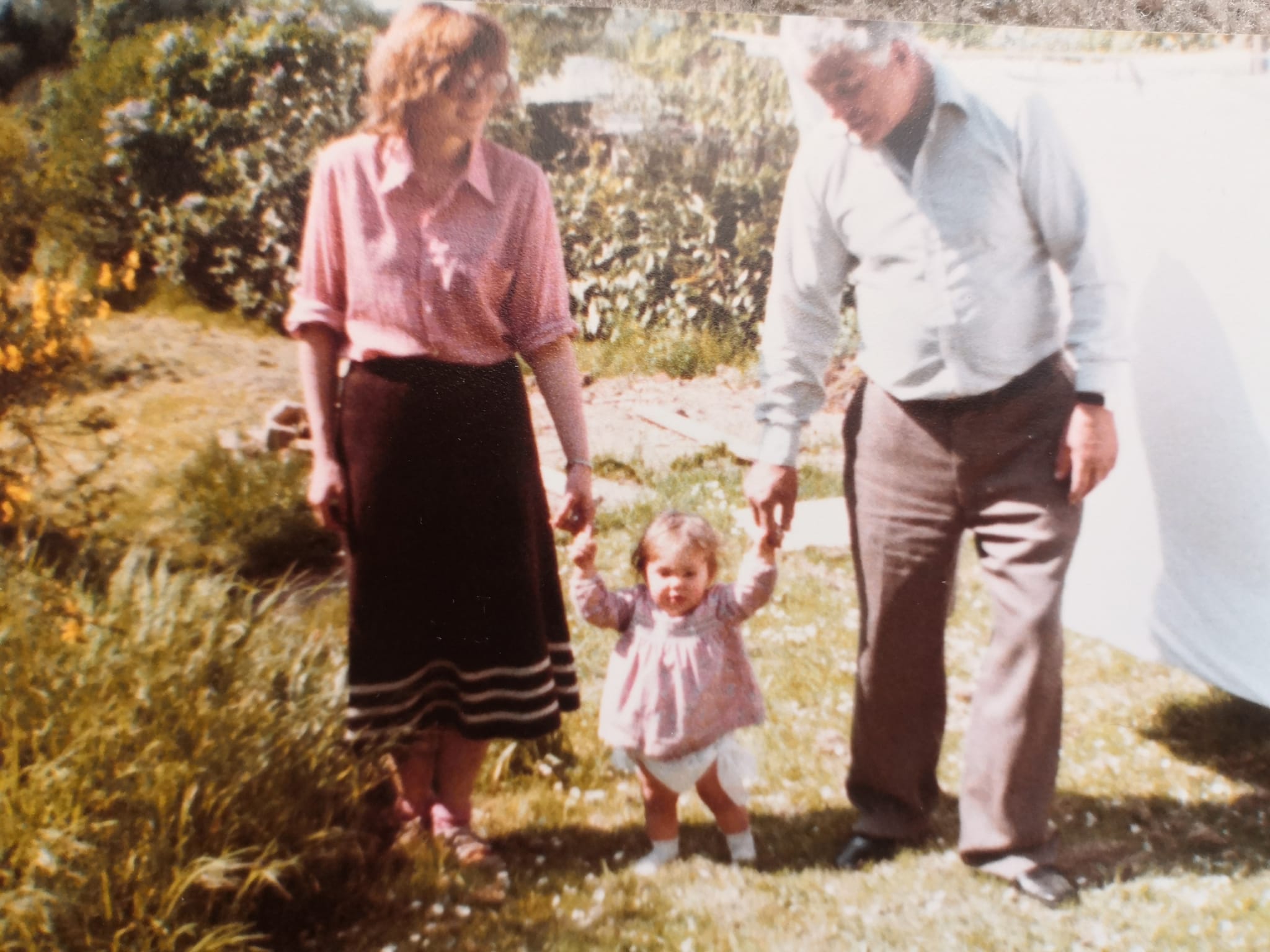 Charlie Hutchison with another grandaughter and daughter-in-law.